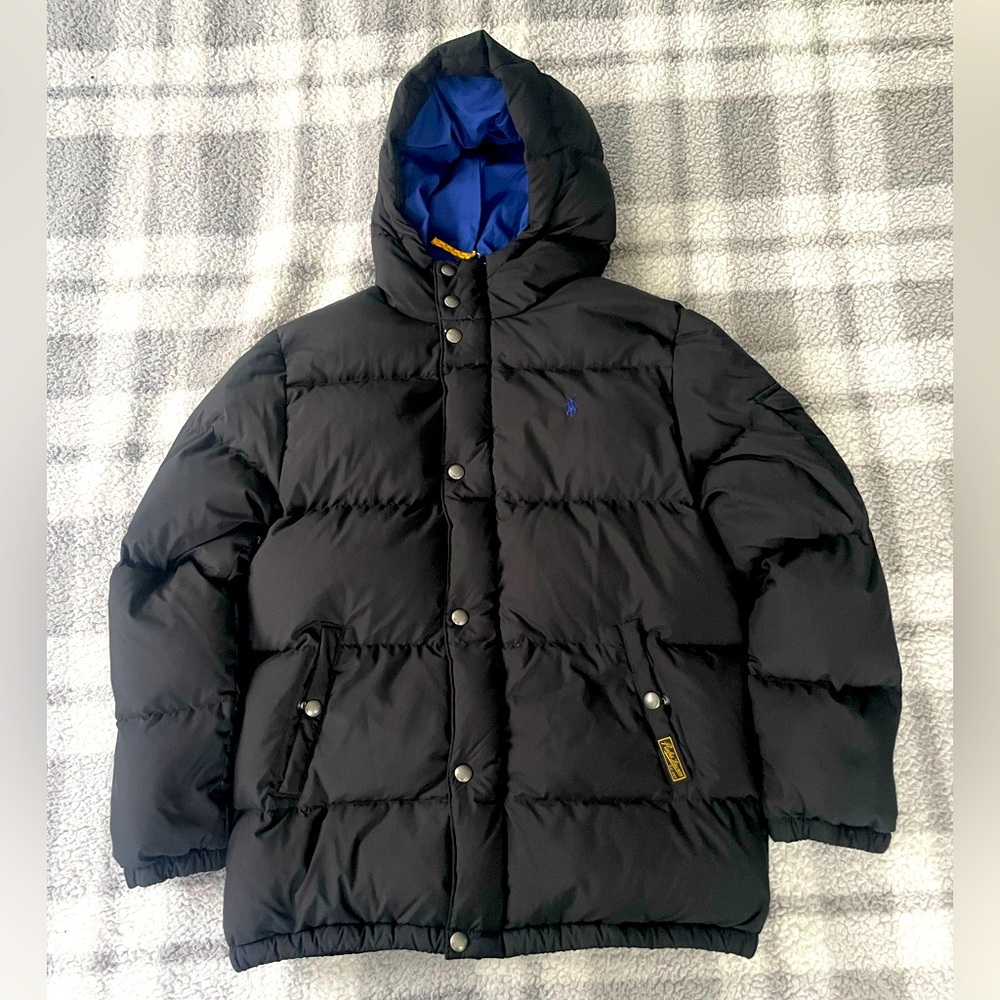 Black and Blue Polo Ralph Lauren puffer jacket